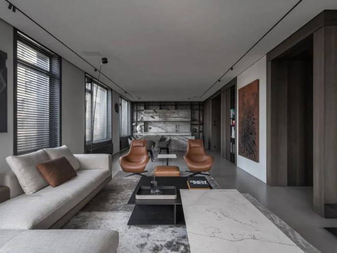 酷毙了！高级的性冷淡风客餐厅设计！享尽前所未有的奢华质感