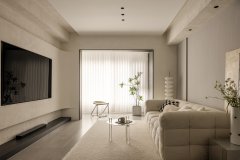 「奶油肌理 × 极简秩序」的家